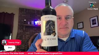 Live tasting of 14 Hands Merlot 2019 on 42023 at 7PM [upl. by Cattima]