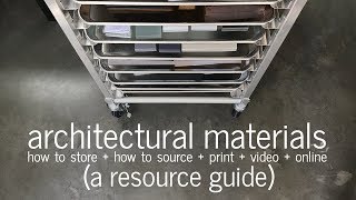 How I Store Architectural Materials [upl. by Iroak386]