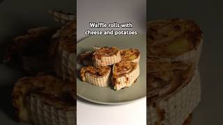 Waffle Rolls with Cottage Cheese and Potato Filling recipe cooking waffle [upl. by Eixela]