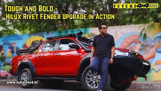 Tough and Bold  Toyota Hilux Rivet Fender Upgrade in Action Futurz4x4 [upl. by Cirdec]