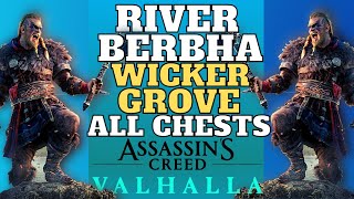 Assassins Creed Valhalla RIVER BARBHA Wicker Grove All Chest Find KeyAll Chests Lughs Myth Clue [upl. by Eisned]