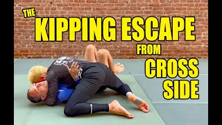 Kipping Escape from Cross Side No Gi BJJ  Jiu Jitsu [upl. by Horatius]