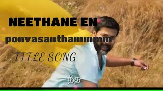 NEETHANE EN PONVASANTHAM SERIAL SONG 😍😍 [upl. by Barbour]