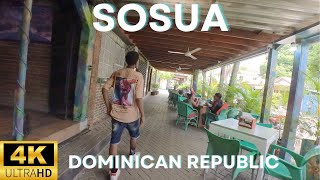 SOSÚA DOMINICAN REPUBLIC  A Walking Tour in 4k 🇩🇴 [upl. by Nauh]