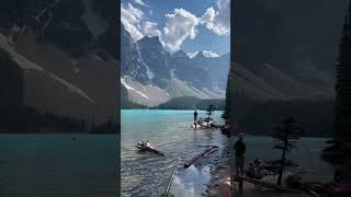 Moraine Lake in Alberta 🇨🇦 nature banff alberta trending vrialshort [upl. by Euqram]