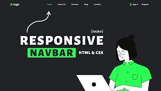 How To Make Responsive Navigation Bar Using Only HTML and CSS  Responsive Navbar Tutorial [upl. by Edora411]