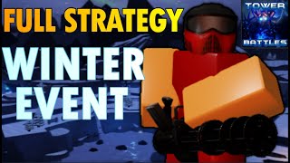 FULL STRATEGY Tower Battles Winter Event 2022 ft OsterDog Tower Defense Harpoon Hunter Roblox [upl. by Mirth]