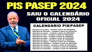 SAIU O CALENDÁRIO DO PIS PASEP 2024 AGORA É OFICIAL VEJA QUAL DATA VOCÊ RECEBE SEU ABONO DO PIS [upl. by Iddo184]