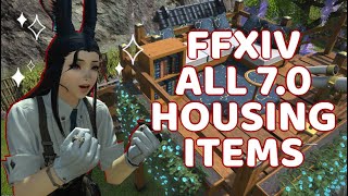 ALL New FFXIV 70 Housing Items [upl. by Alleroif]