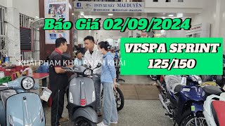 Báo giá VESPA SPRINT 125150 mới nhất ngày 020924 tại CH Mai Duyên Khải Phạm vespa vespasprint [upl. by Bunow]