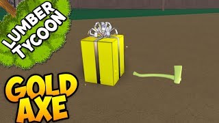 GOLD AXE PRESENT UPDATE  Lumber Tycoon 2 ROBLOX [upl. by Beghtol]