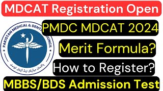 MDCAT 2024 Registration OpenPMDC Latest NewsMDCAT2024 syllabus amp registration formPMDC mdcat2024 [upl. by Jain]