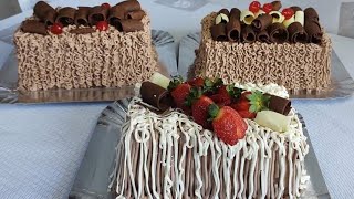 3 SABORES DE BOLO NA VERSÃO CHOCOLATE INSPIRADO EM CONFEITARIA FAMOSATRUFADO MEIOMOUSSE [upl. by Rumney134]