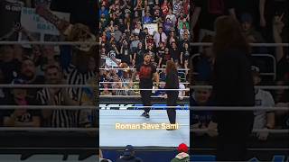 Roman Reigns saves Sami Zayn in smackdown🔥🥹 shorts wwe [upl. by Eizzo]