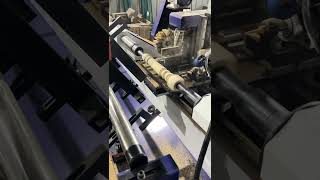 Four function automatic CNC woodworking lathe can process complex wooden table legs in one go cnc [upl. by Sherr]