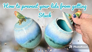 💞How to prevent your lids from getting stuck during the glaze firing💞 potteryforbeginners [upl. by Urson928]