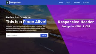 Responsive Header Design in HTML and CSS [upl. by Benedict956]