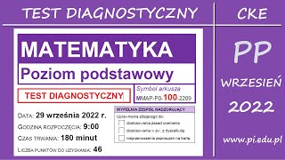 Matura próbna 2023 Wrzesień 2022 PP Test diagnostyczny [upl. by Eseer]