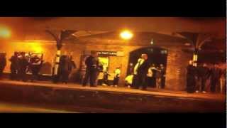 Yid Armyspurs fans and Coventry city fans at train station before fight Jan 2013 050113 [upl. by Aholla930]