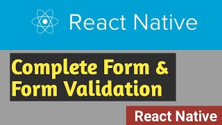 Complete Form amp Form Validation  14  React Native Tutorial in Hindi [upl. by Simeon]