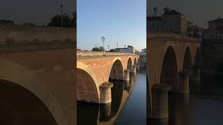 View of the bridge into and out of Bergerac France where spend the week shopping for our new home [upl. by Eednak647]