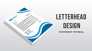 Letterhead Design in Photoshop  Photoshop Tutorial [upl. by Annabal]