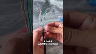 Skill Tips of Information Network Cabling Quickly Connect the wires into the RJ 45 [upl. by Kalagher]