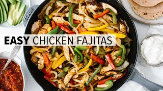 CHICKEN FAJITAS  the best easy mexican recipe  homemade seasoning [upl. by Analrahc]