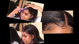 How to Lay Edges on Lace Frontal [upl. by Denae]