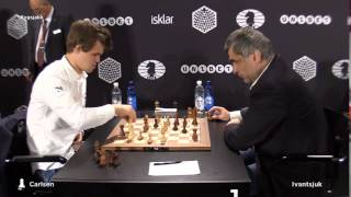 Vassily Ivanchuk Jumps After Checkmates Magnus Carlsen  World Blitz Championship 2015 [upl. by Dannon]