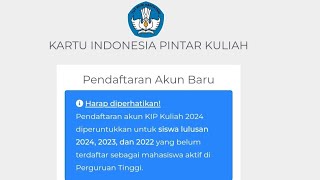 CARA DAFTAR KIP KULIAH 2024  PENDAFTARAN SUDAH DIBUKA GAIS [upl. by Elvina]