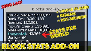 Minecraft AddOn » BLOCK STATS « MCPE [upl. by Haggai]