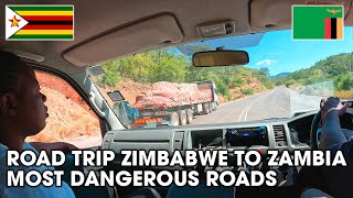 Road Trip From Zimbabwe to Zambia Zambias Most Dangerous Roads [upl. by Ahsyle]