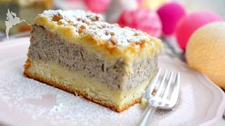 Mohnstreuselkuchen  Mohn Grieß Streusel Kuchen vom Blech  Klassischer Mohnstreusel  Kuchenfee [upl. by Beaner]