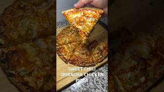 Sweet chili sriracha chicken pizza drizzled with hot honey  Riley’s Stupid Recipes shorts food [upl. by Ydnirb]