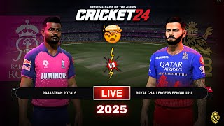 IPL 2025 RR vs RCB T20 Match  Cricket 24 Live  SM PLAYS shorts shortsfeed [upl. by Iddo252]