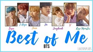 BTS amp The Chainsmokers  Best of Me COLOR CODED LYRICS English subs  Romanization  Hangul HD [upl. by Heindrick]