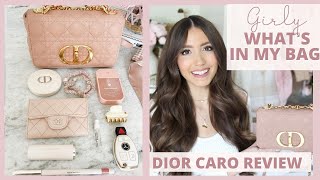 Whats In My Bag Girly Aesthetic  Dior Caro Bag Review  Is It Worth It [upl. by Jain90]