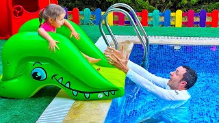 Swimming in the Kids Pool  Song for Kids and Funny Stories [upl. by Suiradal]