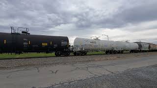 Finger Lakes Railway Freight pulling hard Auburn NY 11424 [upl. by Burtie]