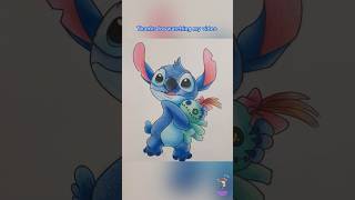 How to Draw Stitch with Colored Pencils  StepbyStep Drawing Tutorial  viralvideo drawing [upl. by Atnima562]