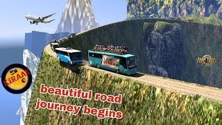 driving overload bus on beautiful road 2 [upl. by Are611]