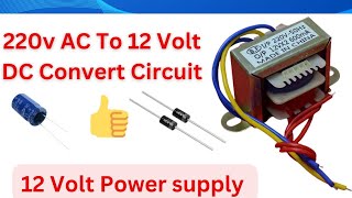 How to make 12Volt Power Supply at Home Using 12012 Transformer [upl. by Ttehc]