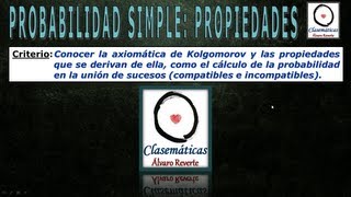 Probabilidad  La Probabilidad Simple Propiedades 22032204 [upl. by Akienat4]