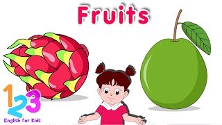 Belajar Bahasa Inggris Mengenal Nama Buah Diva 3  123 English For Kids  Kartun Anak Channel [upl. by Tarfe]