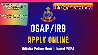 How to Apply Online for Odisha Police Constable Recruitment 2024 [upl. by Lainahtan]