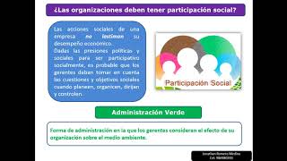 Responsabilidad social y ética administrativa [upl. by Aiker]