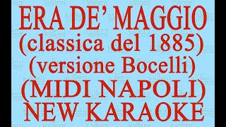 Era de maggio  A Bocelli  new karaoke  Midi Napoli  Antologia della canzone napoletana [upl. by Naie]