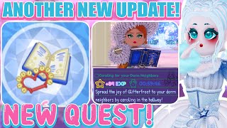 ANOTHER NEW UPDATE New QUEST New CAROLLING BOOK New DORM UPDATE 🏰 Royale High ROBLOX [upl. by Pooh]