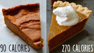 Vegan Pumpkin Pie High vs Low Calorie [upl. by Bucky]